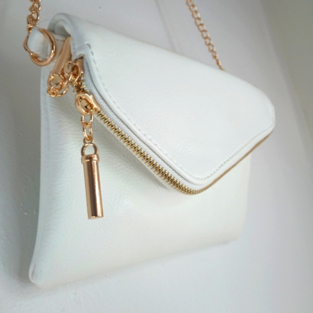 NEW - White Messenger Bag